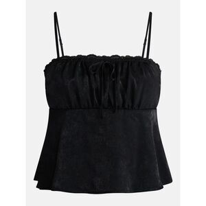 No Boundaries Satin Cami with Lace Trim and Tie, Women's